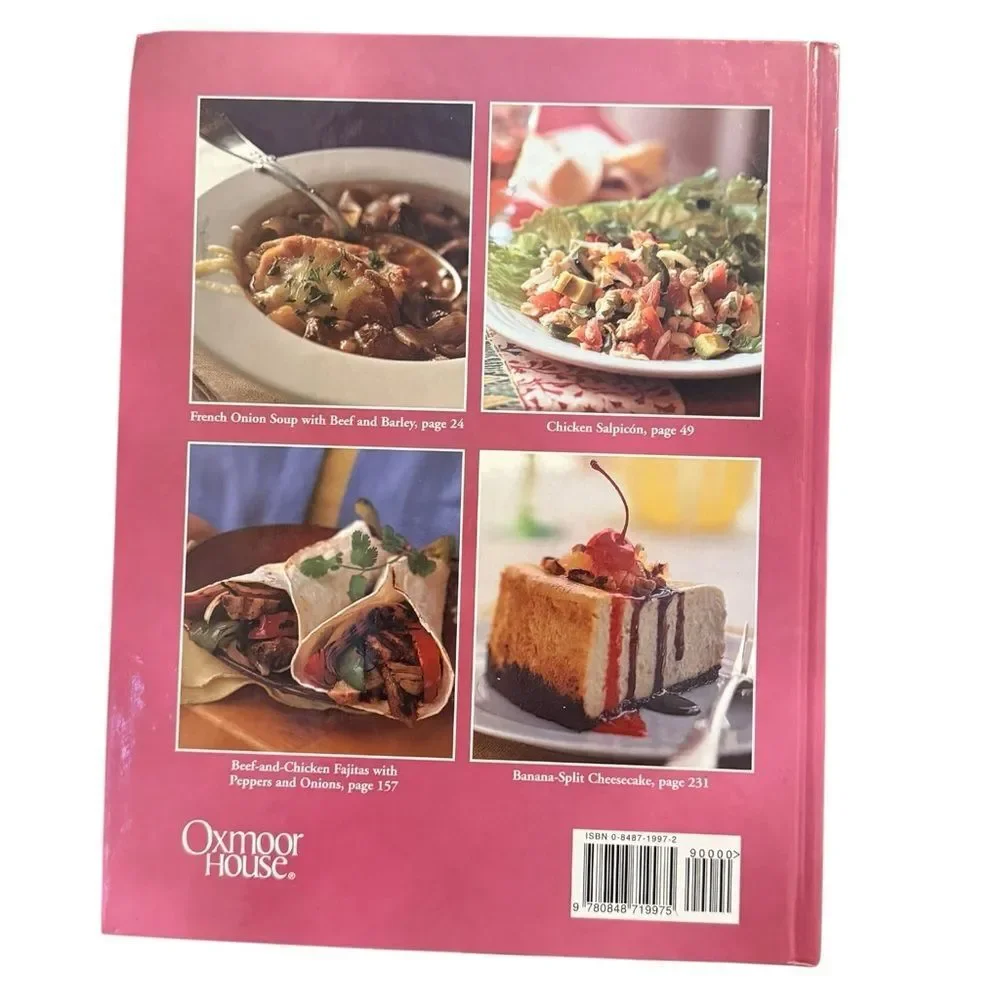 Cooking Light Magazine Annual Recipes 2001 Hardcover Collectible Cookbook.